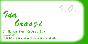 ida oroszi business card
